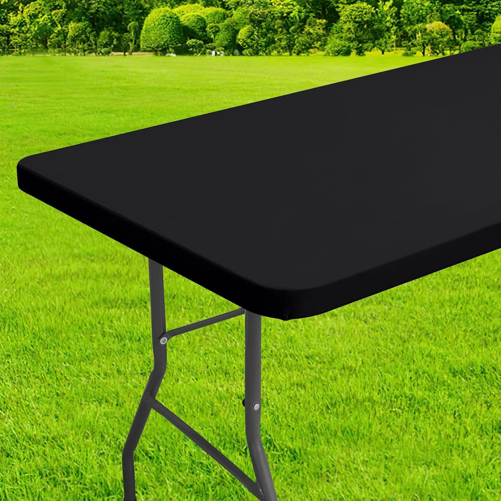 Homing Rectangle Table Cloth Cover, Waterproof Polyester Elastic Fitted Tableclo