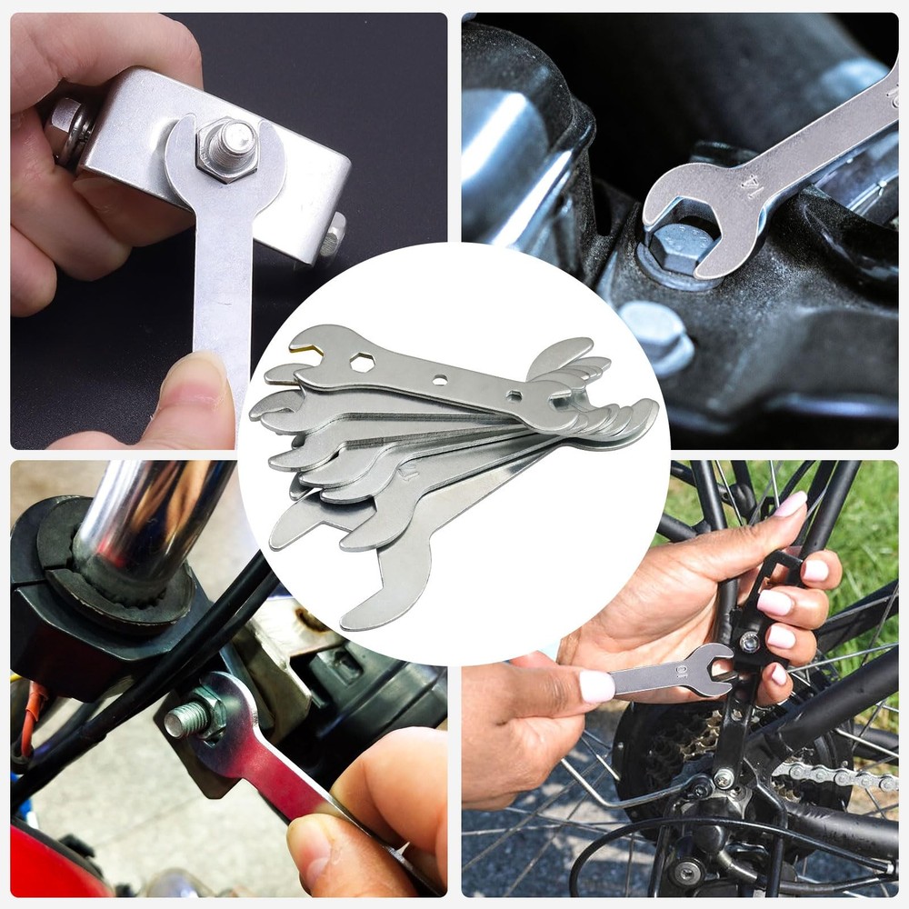 6 PCS Ultra Thin Galvanizing Double Headed Wrench Set - Open-End Mini Wrench ...