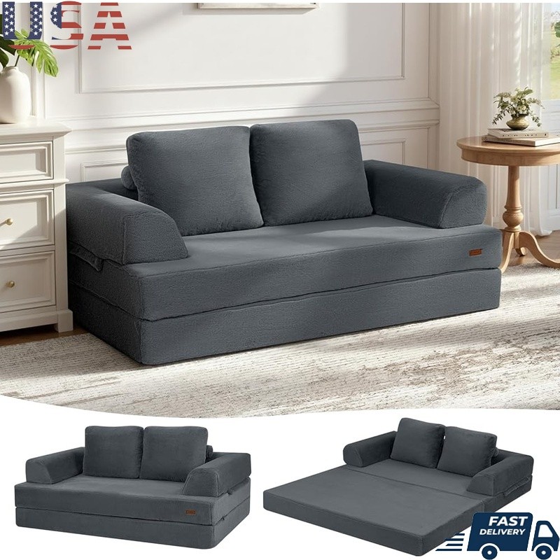 Multi-Functional Folding Sofa Bed Convertible Couch Relaxing Lounging Napping US