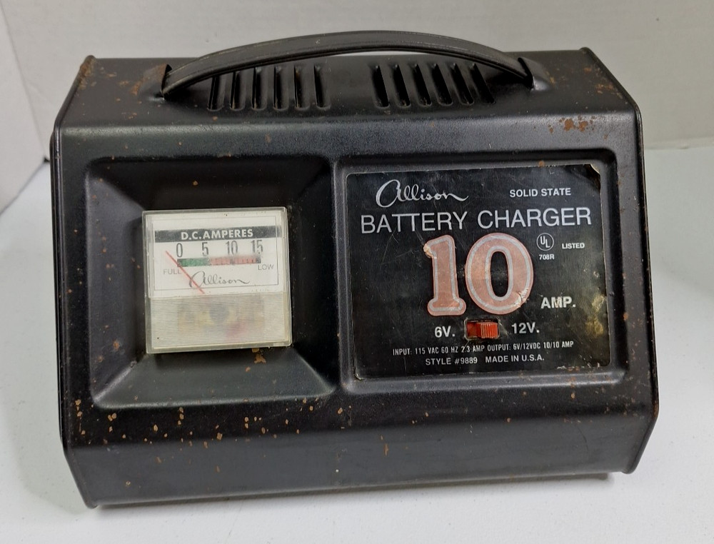 Allison 9889 Solid State Automatic Battery Charger 6 / 12V Tested