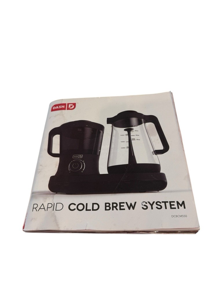 Dash Rapid Cold Brew System Coffee Maker Black 5 Minute 50oz DCBCM500BK