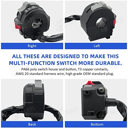 Left Handlebar Control Engine Start Run Off Headlight Switch for Yamaha ATV