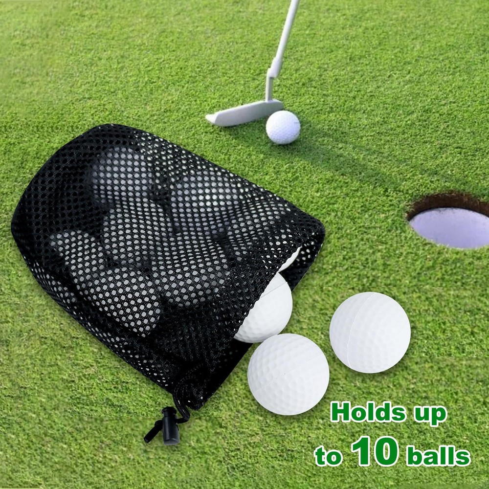 Golf Storage Bag-6 Pack Mesh Bags with Drawstring，Golf Shag Bag Organizer,Spo...
