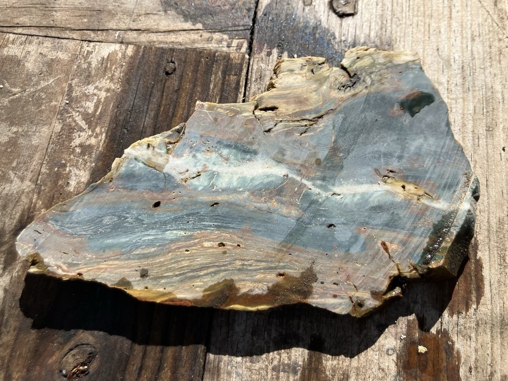 Gary Green Larsonite Caldera Blue Jasper Oregon Lapidary Cabbing