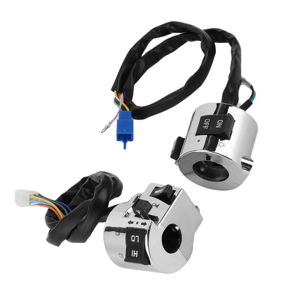 2pcs Motorcycle Steering Wheel Switch Control Button For Flashlight Hoop 25mm