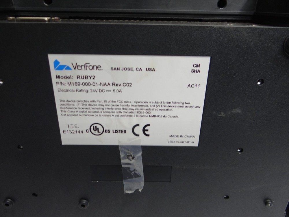Verifone RUBY 2 CI Terminal Touchscreen - Ruby2 14-104 M169-000-01-NAA