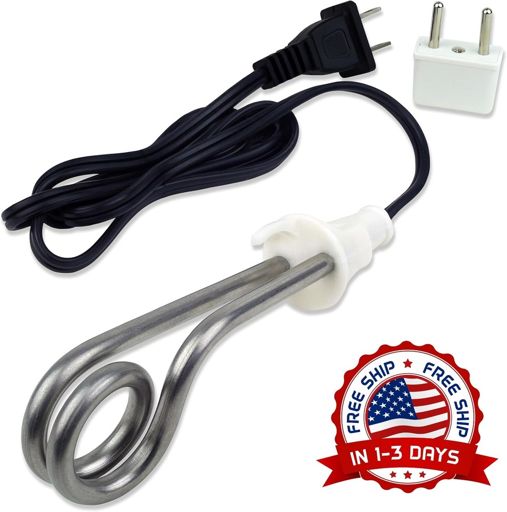 Calentador De Agua De Inmersión Con Cubierta De Cubo Eléctrico Portátil, 300W US