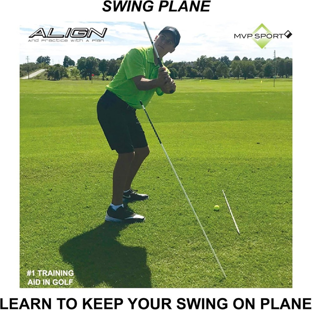 Golf Swing Alignment Sticks 2-Pack - Lightweight