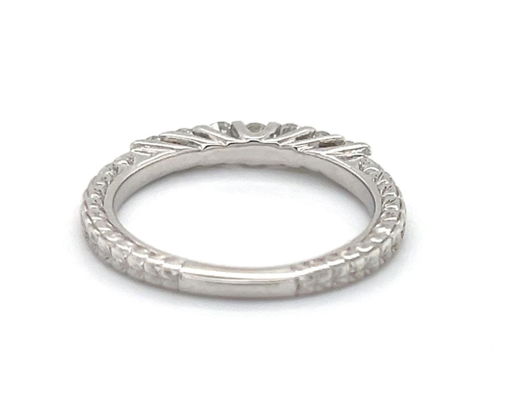 Scott Kay Diamond Stack Wedding Band Ring Platinum Size 5.5