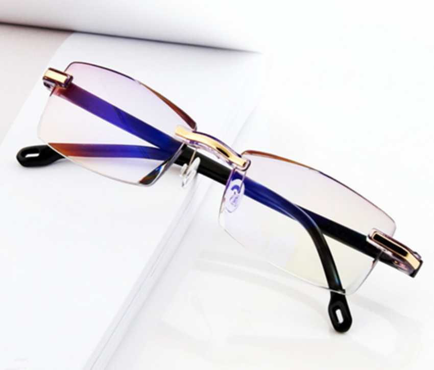 1-10 PK Mens Ultralight Rimless Rectangular Reading Glasses Blue Light Blocking