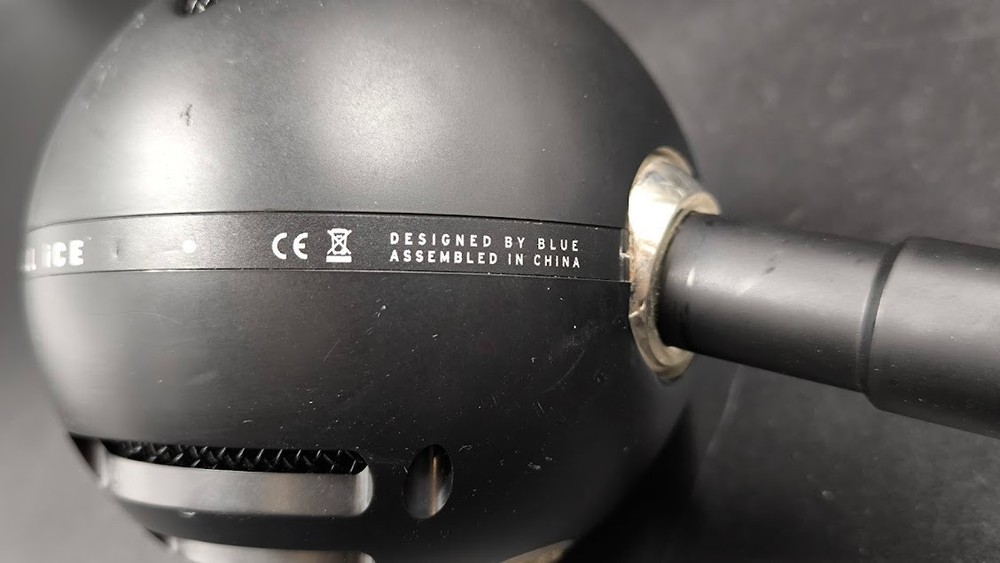 Blue Snowball USB Microphone Used Working Black