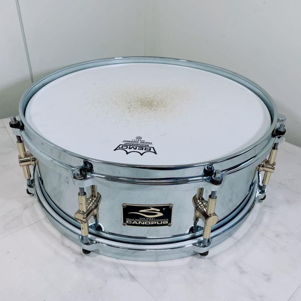 Canopus Steel Shell Snare Drum 14x5 with Case