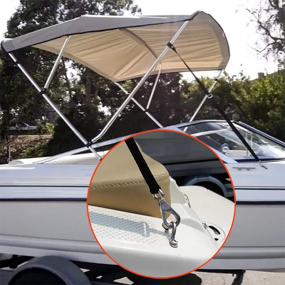 2 Pcs Adjustable Bimini Boat Top Strap Loop Single Snap Hook, 28~60 Inch