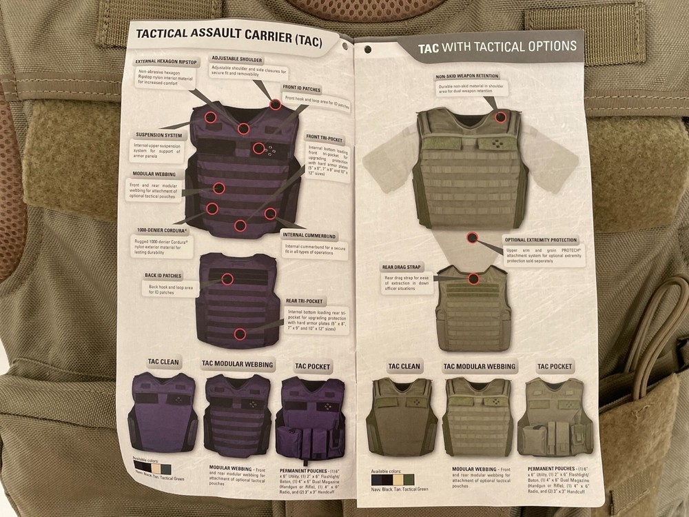 SECOND CHANCE Standard Fix Pocket Armor Carrier Side Open Medium 2214-2015 Tan