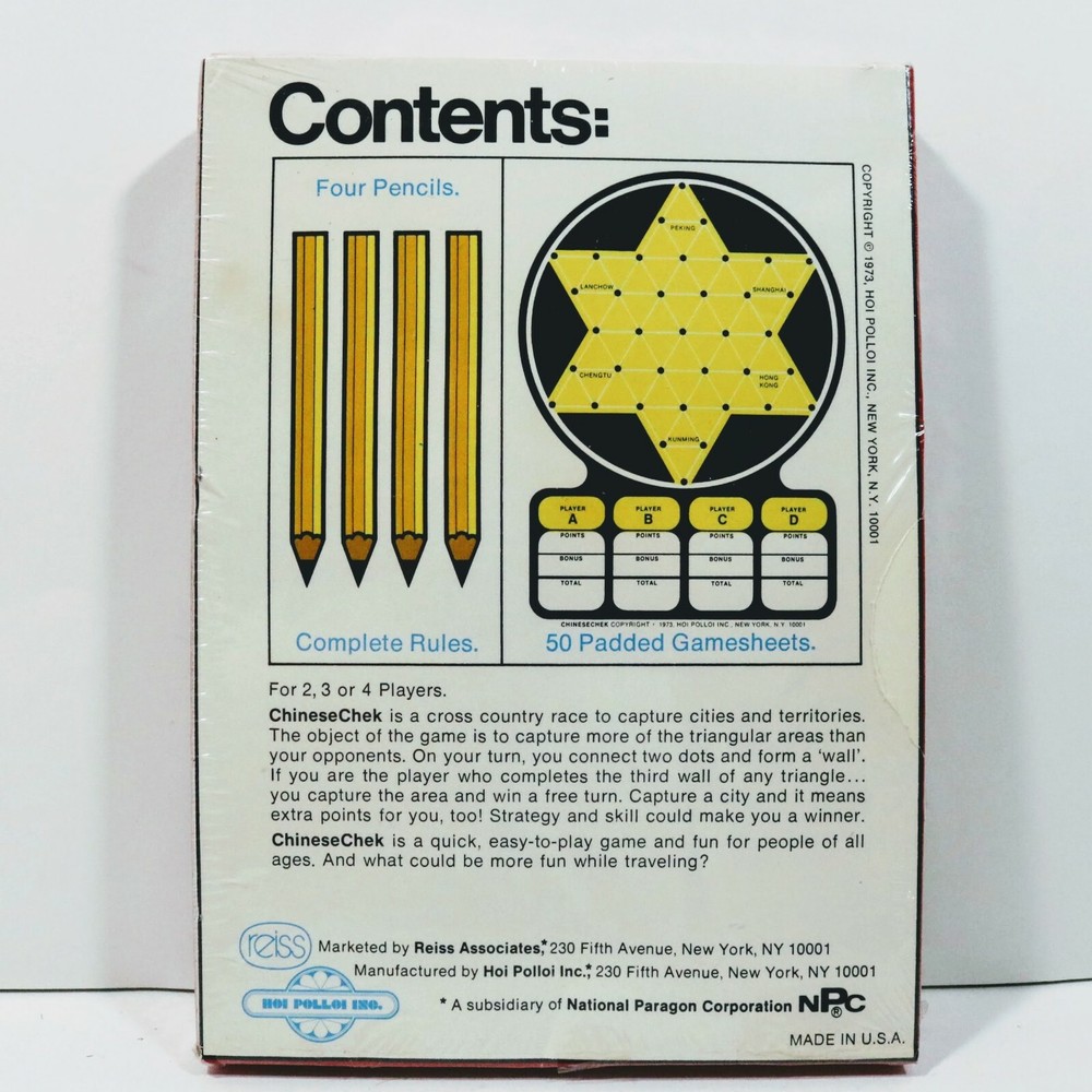 Vintage Game ChineseChek from 1973