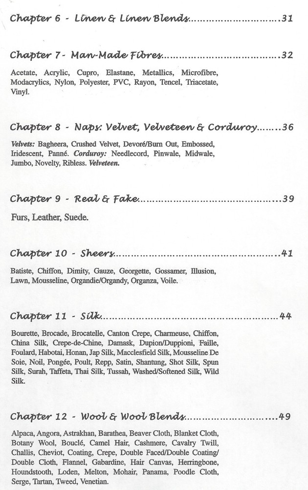 'A Guide to Fabrics when using Vintage Sewing Patterns' - BOOKLET