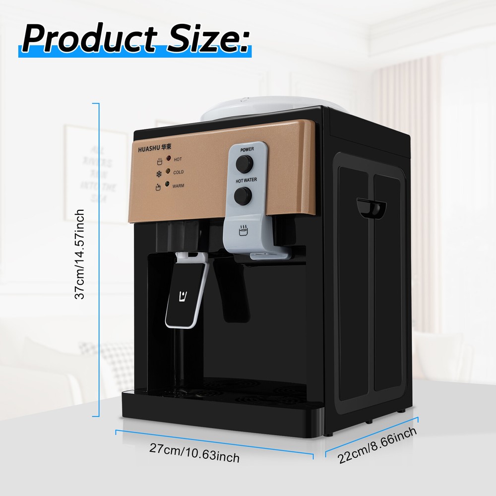 Top Loading Countertop Water Dispenser Hot Cold Water Cooler Drinking Machine