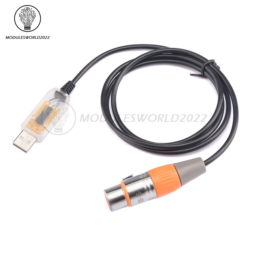 USB to DMX Interface Adapter Cable Stage Light PC DMX512 Controller Dimmer DMX