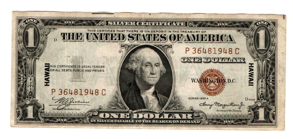 Fr. 2300 $1 1935A Hawaii Silver Certificate