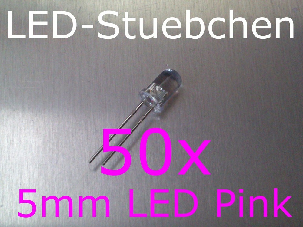 50x 5mm LED Pink