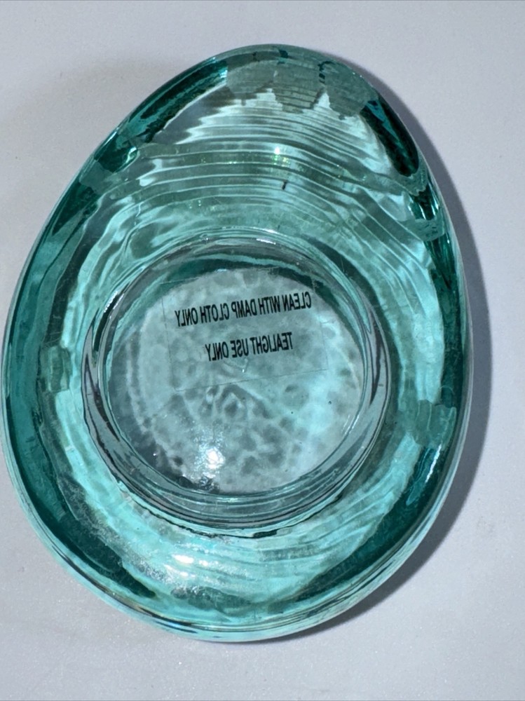 Glass Easter Egg Shaped Tea Light Holders