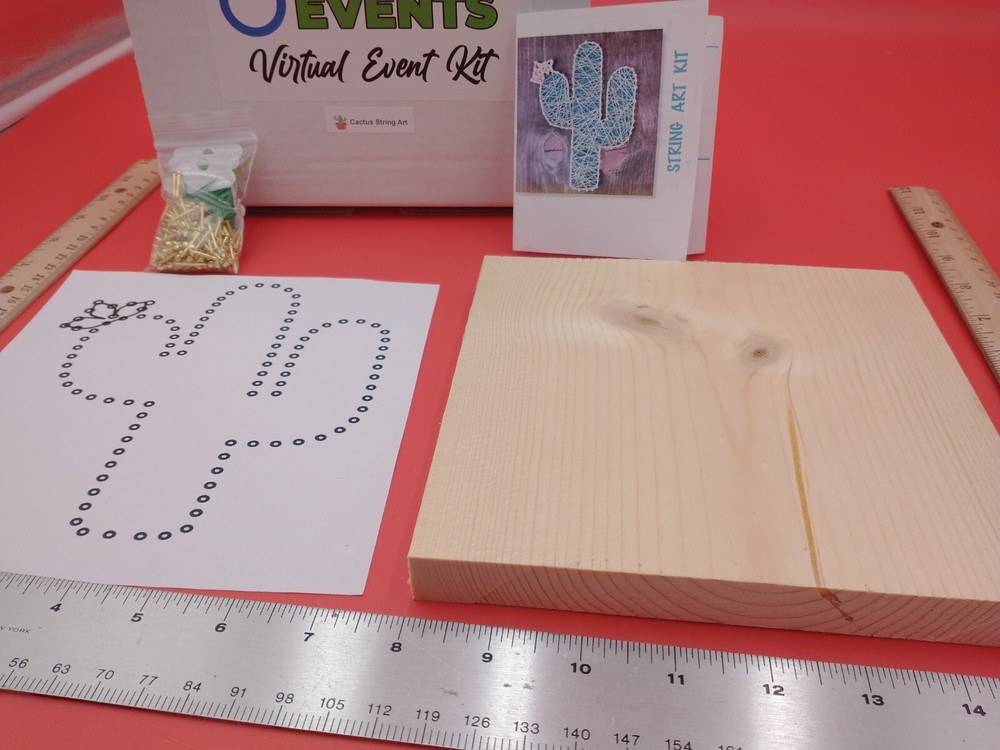 DIY 'Amped Events' Virtual Event Kit. 'Cactus String Art'. #1408
