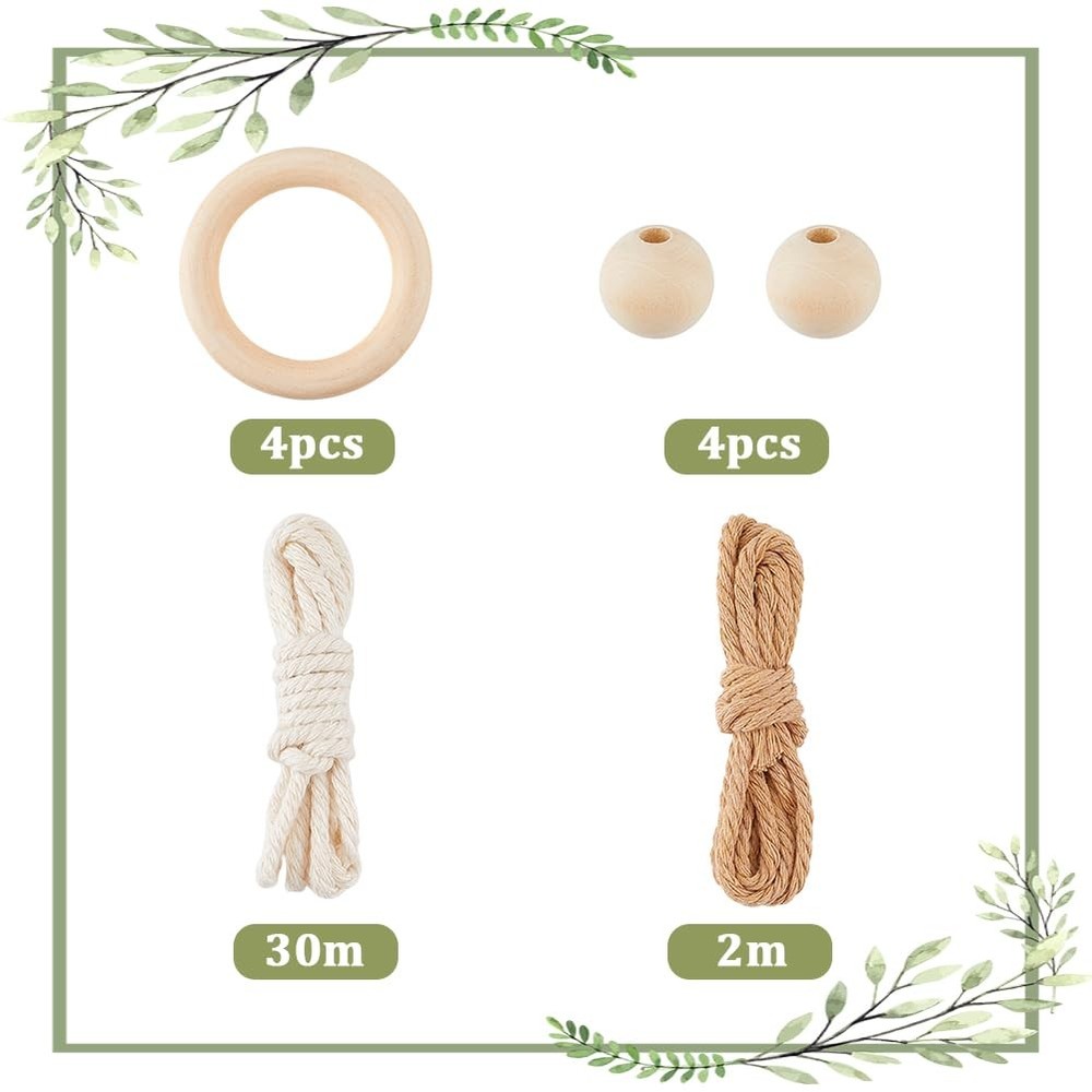 2 Sets Boho Macrame Kit Macrame Ornament Kit Instruction Included Christmas A...