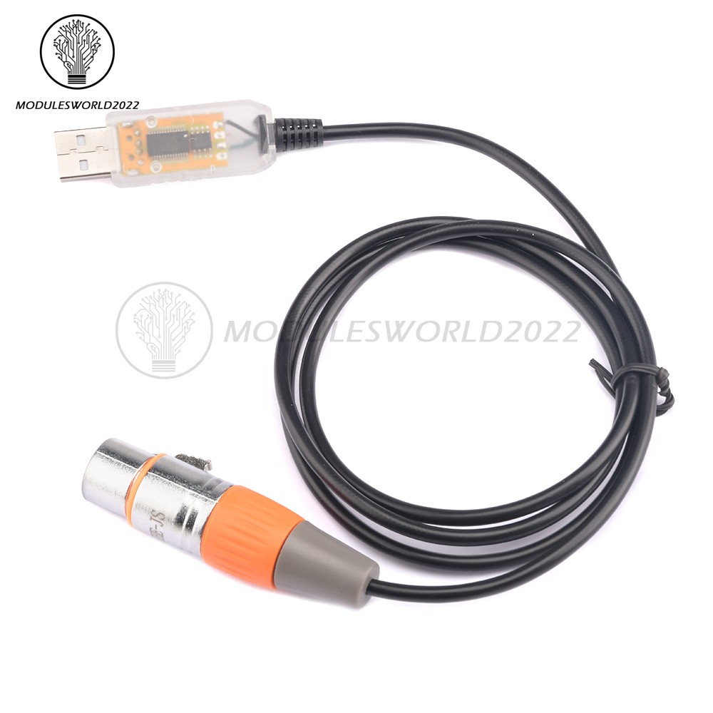 USB to DMX Interface Adapter Cable Stage Light PC DMX512 Controller Dimmer DMX