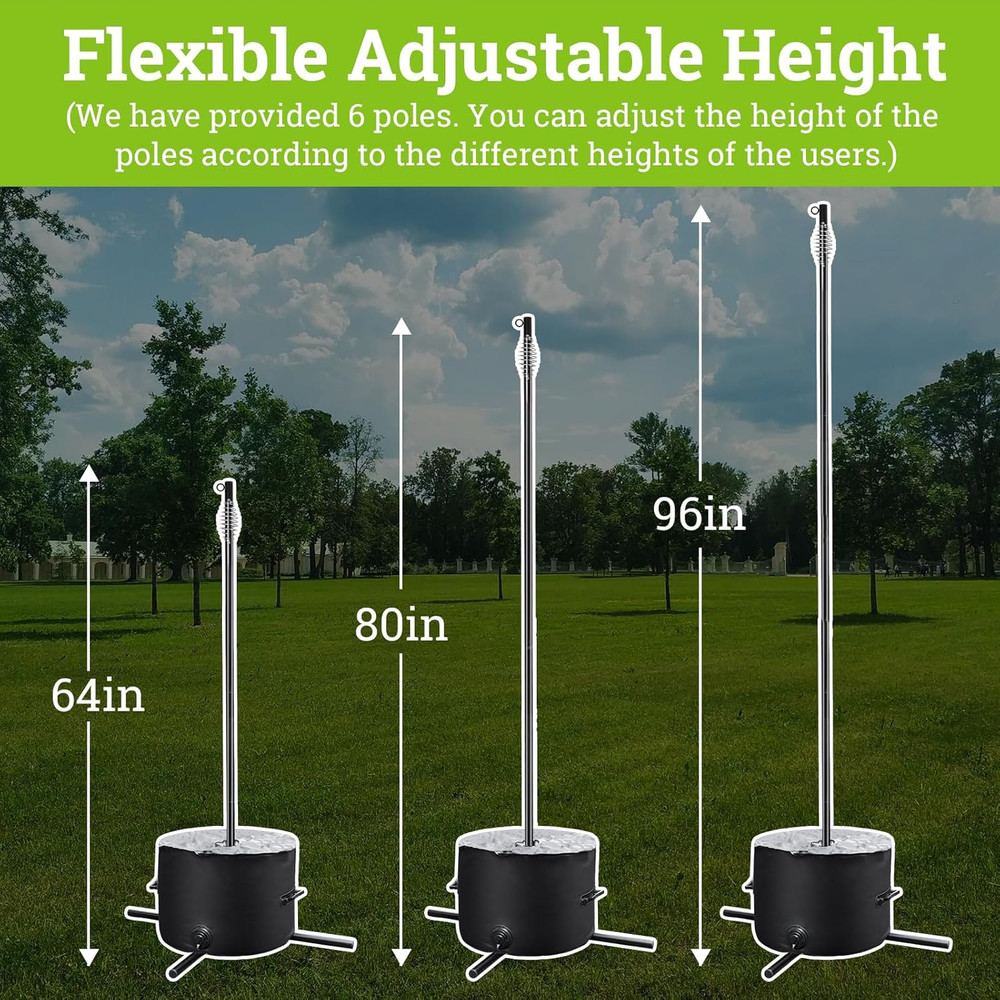 Tetherball Tennis&Tetherball Set,Heavy Duty Tetherball Equipment with Pole for B