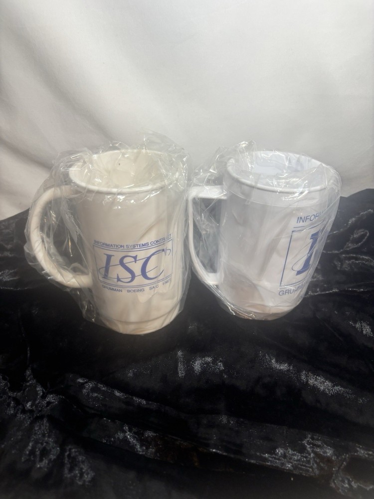 2 NASA Information Systems Contract Plastic Mugs New Boeing Grumman SAIC I-NET