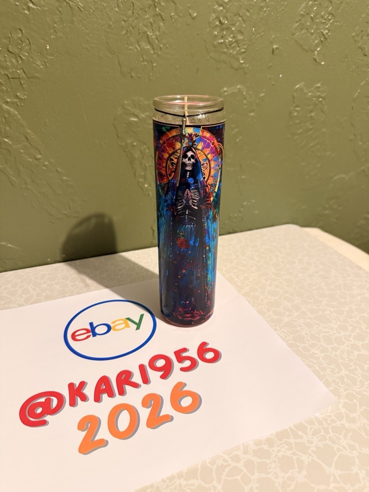 Santa Muerte Candle With Sword Charm