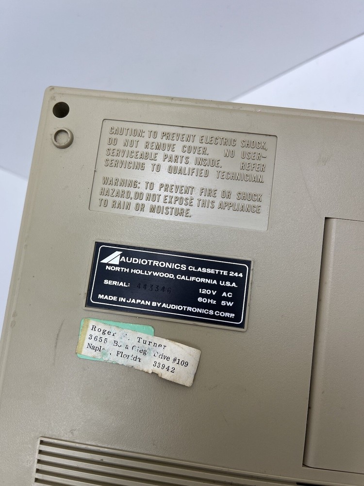 Audiotronics Classette 244 Made In Japan. , Tan