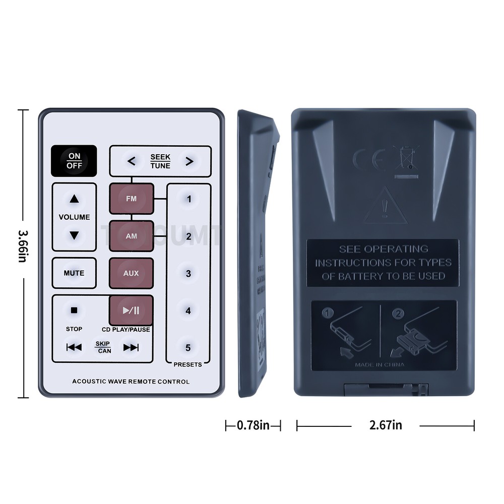 For Bose Acoustic Wave CD Remote Control CD-3000 Music System White