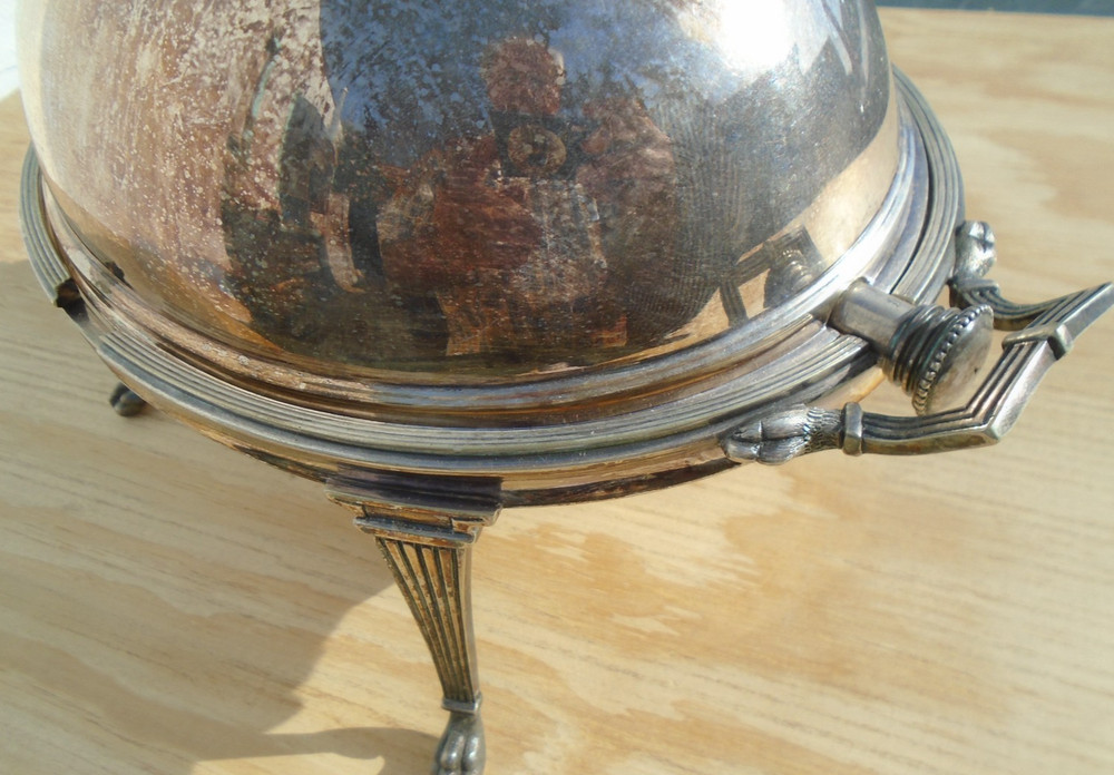 Breakfast Warmer Hallmarked Rolltop England Silverplate