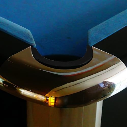 6 Pcs Pool Table Pocket Liners, Black Plastic Billiard Pocket Replacement