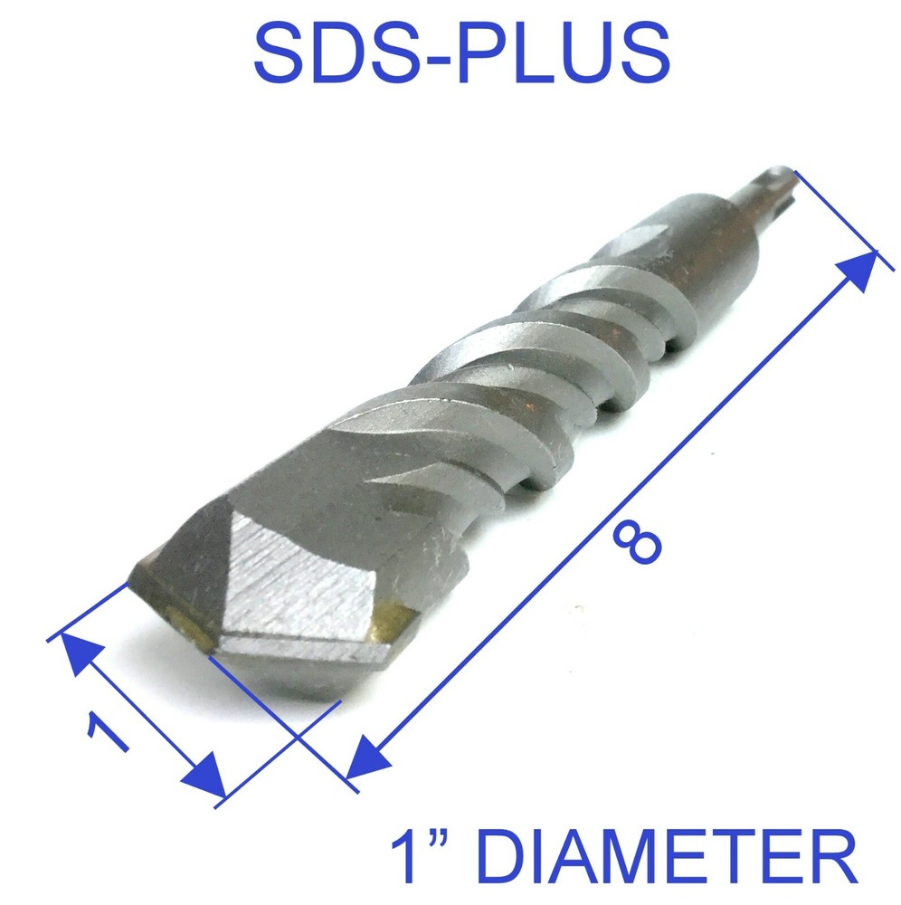 1 pc SDS Plus 1"x8" or 1"x6"x8" Concrete Masonry Hammer Drill Bit S