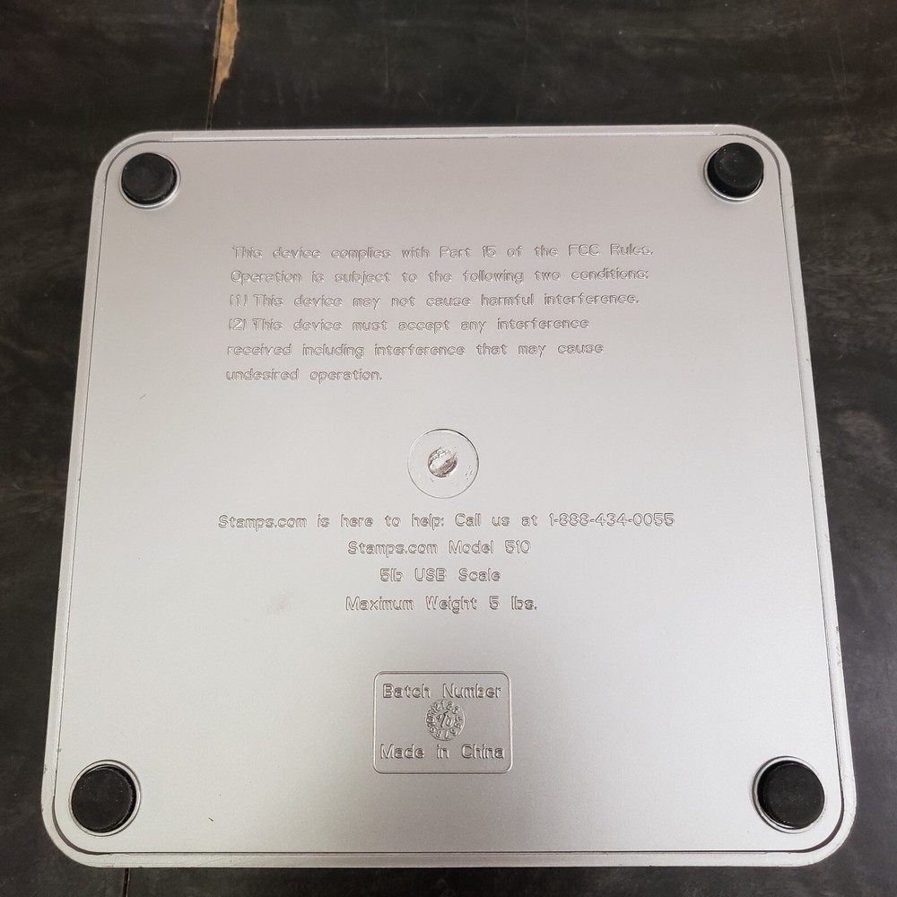Stamp.com Postage Scale Model 510 Silver w/ Box 5 lb. USB Postal Scale