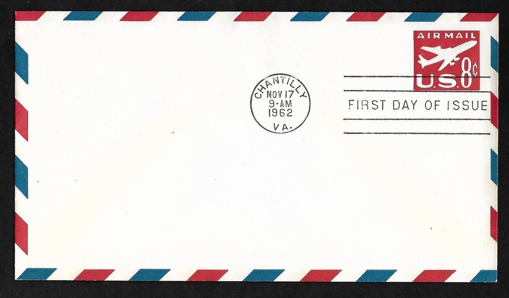 #UC36 8c Jet Airliner - Embossed Envelope - no cachet FDC