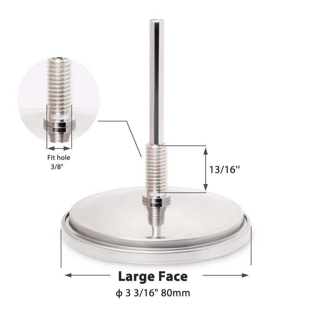 Large Dial BBQ Thermometer Gauge for Grill Pit, 2 Pack