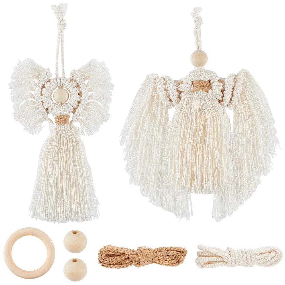 2 Sets Boho Macrame Kit Macrame Ornament Kit Instruction Included Christmas A...