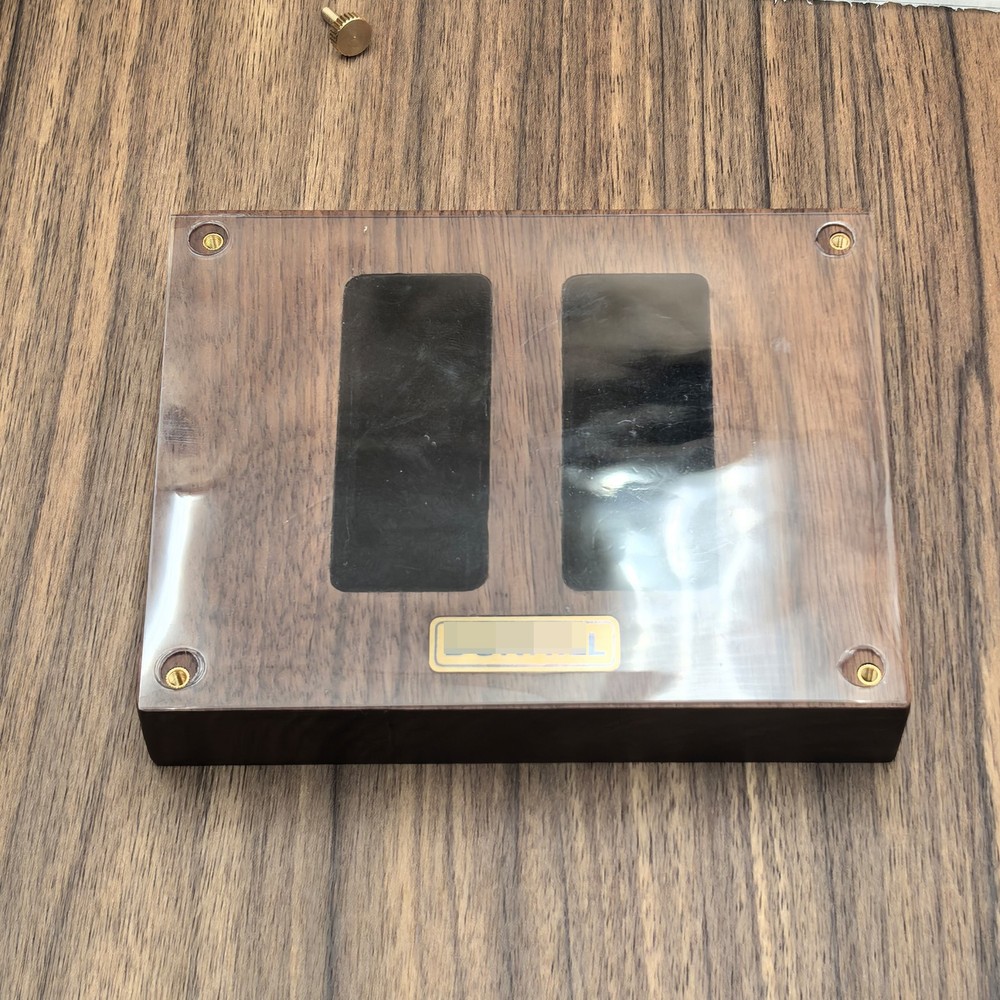 2 Slot Black Walnut Collection Display Case - for Dunhill Lighters
