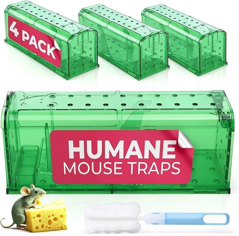 2/4 X Humane Mouse Traps Live Catch & Release No Kill Rat Mice Trap Reusable US~