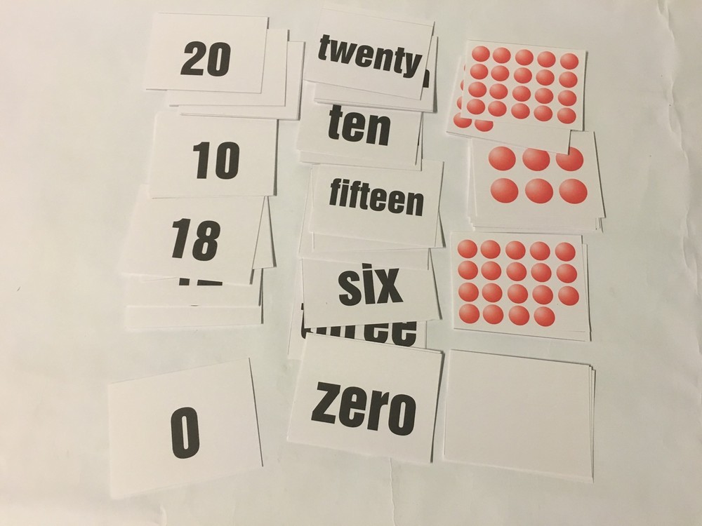 Numbers 0 - 20 Three Ways - Laminated Cards Set