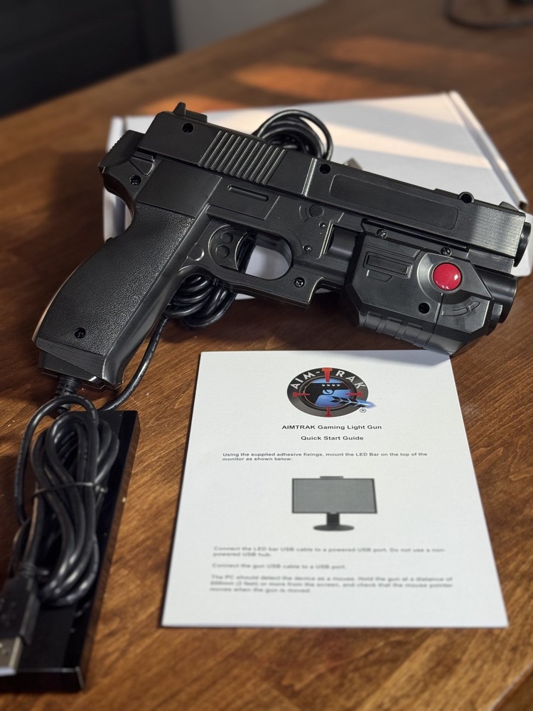 AIMTRAK Gaming Light Gun Ultimarc Black with Light Bar Sensor