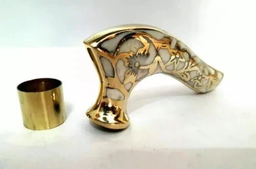 Derby Designed Brass Walking Stick Handle Only