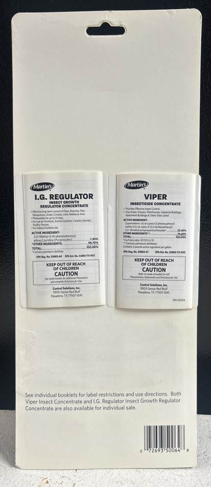 VIPER & INSECT GROWTH REGULATOR 1 Oz - COMBO PACK