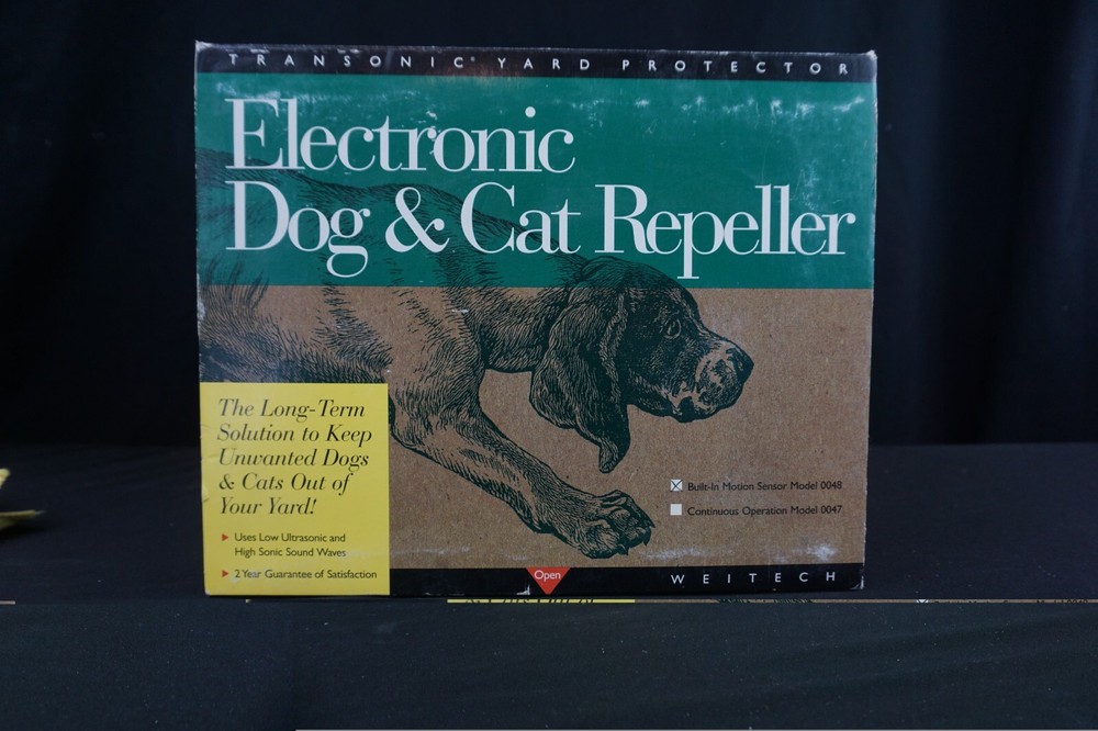 WEITECH  Model 0048 Electronic Dog & Cat Repeller with Motion Sensor NEW
