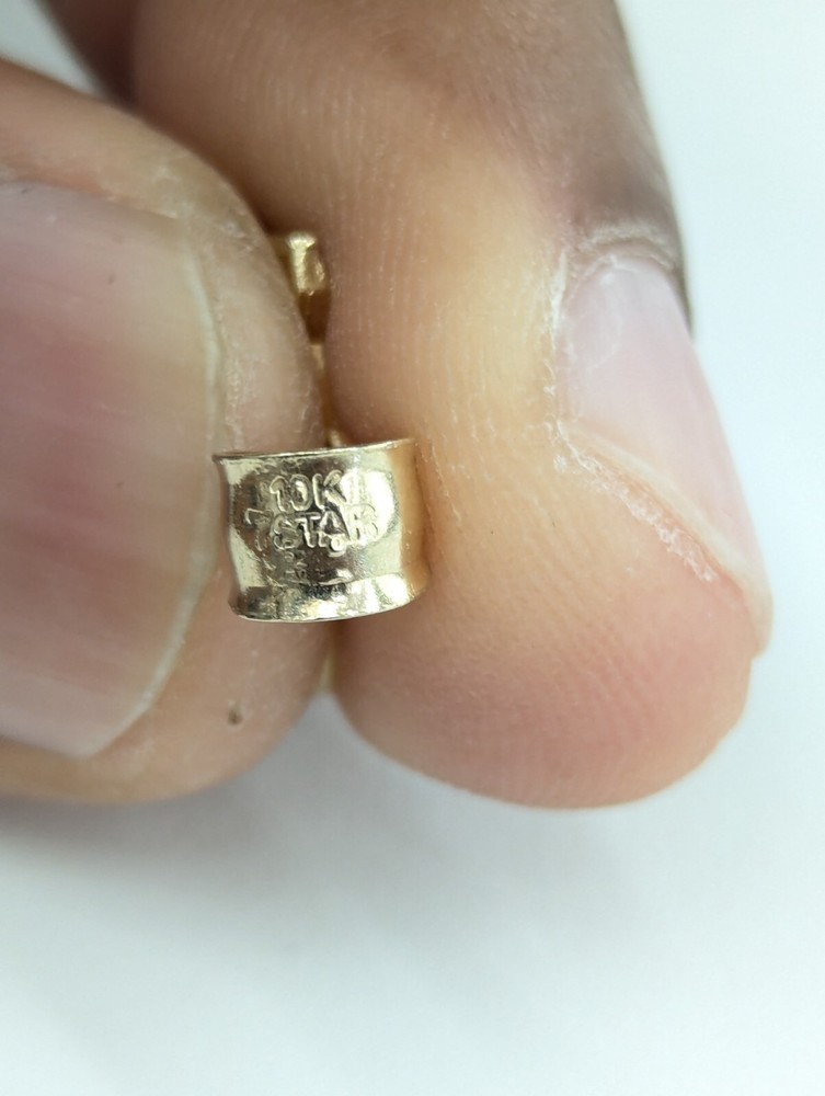 10K Solid Yellow Gold Initial Letter C Pendant