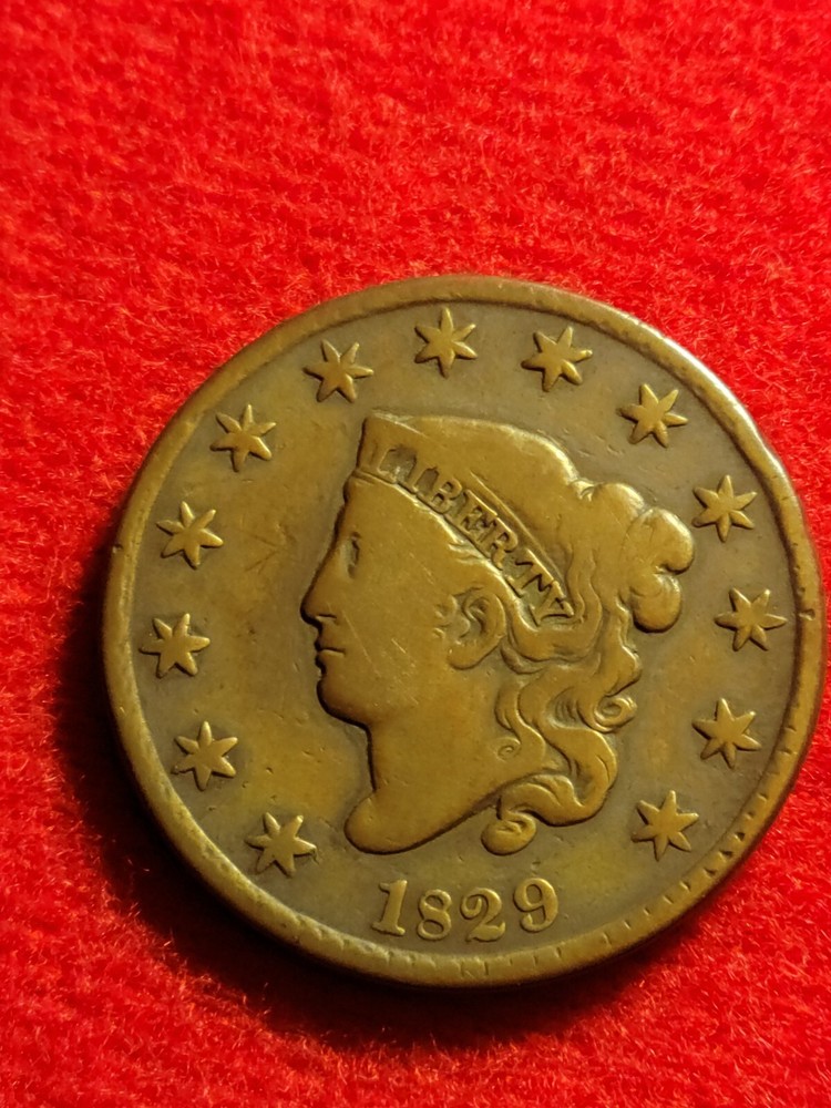 1829 large cent N-4 Large Letters