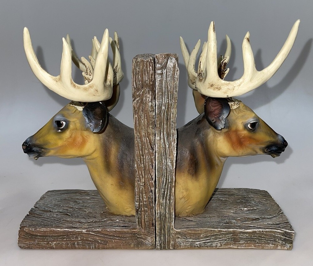 Deer Head Book Ends Or Shelf Display
